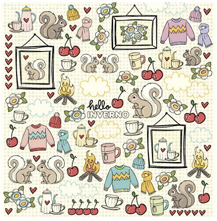 Coleção HELLO QUATRO ESTAÇÕES - Folha Inverno - Goodies