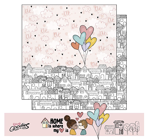 Coleção HOME IS WHERE MY HEART IS - Folha Onde esta Meu Coração? - Goodies