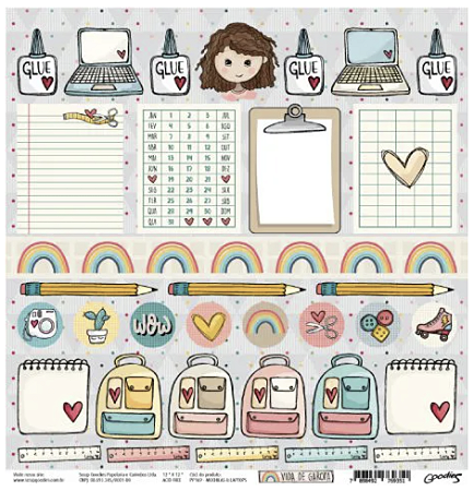 Coleção VIDA DE GAROTA - Folha Mochilas e Laptops - Goodies