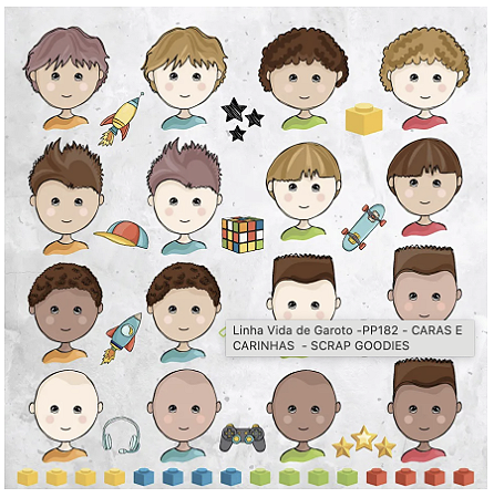 Coleção VIDA DE GAROTO - Folha Caras e Carinhas - Goodies