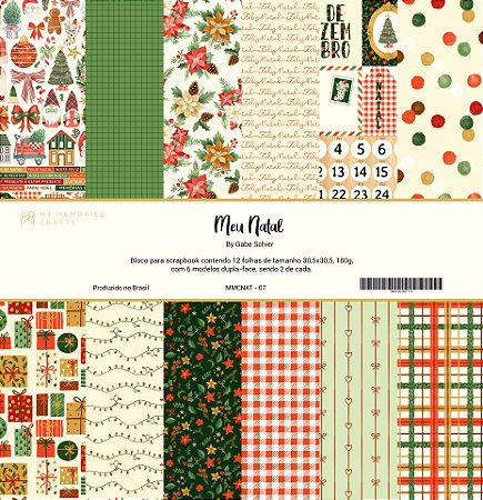 Coleção Meu Natal - Bloco 30,5x30,5 - MNAT-07 - My Memories Crafts