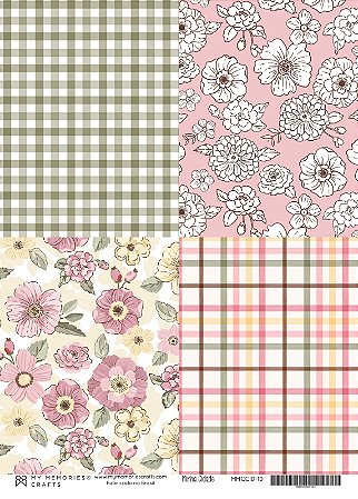 ColeçÃo Minha Cidade - Papel Vegetal A4 - 4 Backgrounds - MCID-10 - My Memories Crafts