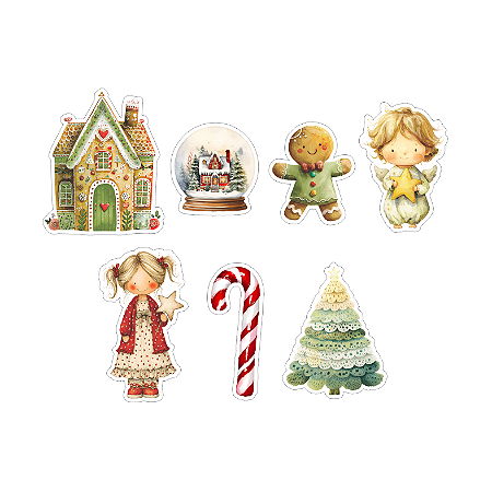 Coleção MAGIA - Aplique Natal - pecas - MAG14