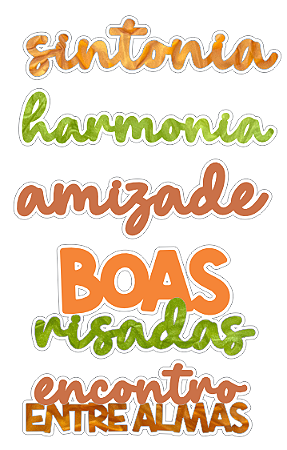 Coleção SINTONIA- Acrílico Titulo Português - 5 pecas - SIN19 - Carina Sartor