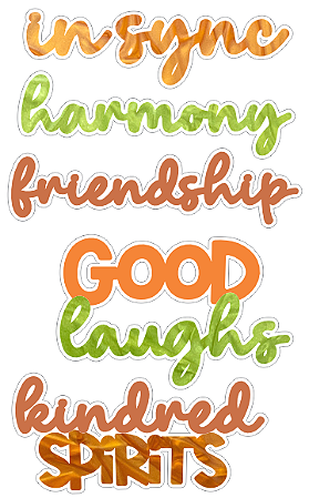 Colecao SINTONIA- Acrilico Titulo Ingles - 5 pecas - SIN20 - Carina Sartor