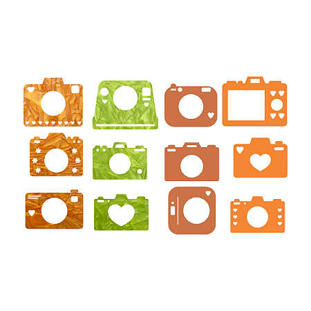 Coleção SINTONIA - Acrílico Câmeras - 12 pecas - SIN21 - Carina Sartor