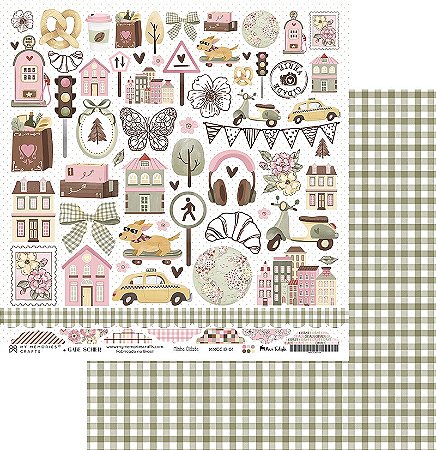 Coleção Minha Cidade - Folha 01 - 30,5x30,5  - MCID-01 - My Memories Crafts