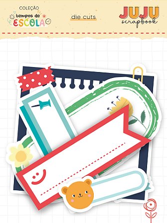 Coleção Tempos de Escola - Die Cuts Bilhetinhos - Juju Scrapbook
