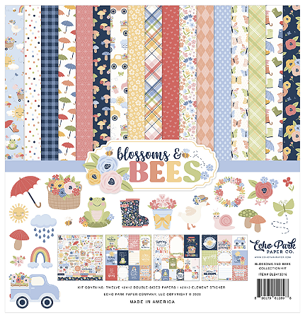 Kit Collection Blossoms And Bees - Bloco 30,5x30,5 + Adesivos - EchoPark