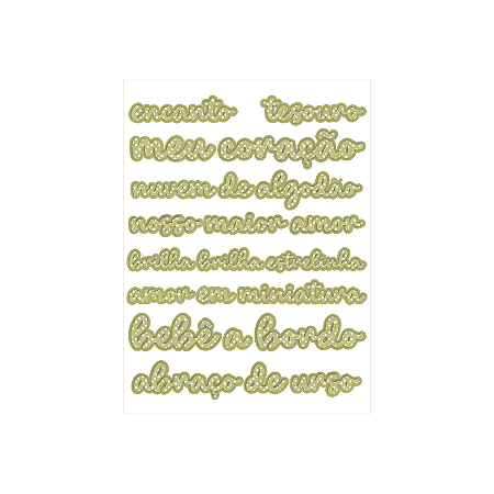 Coleção MEU DENGO - Cartela Adesivo DTF - TÍTULOS - DEN20 - Carina Sartor