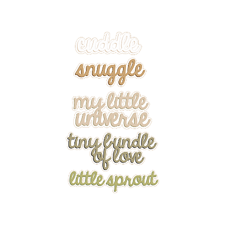 Coleção MEU DENGO - Títulos em Acrilicos - INGLÊS (6pçs) DEN18 - Carina Sartor