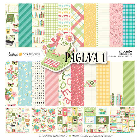 Coleção PÁGINA 1 - Bl 30,5 x 30,5 - Lemon Scrapbook