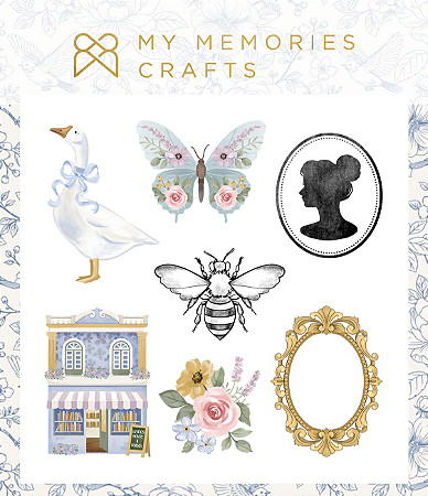 Coleção Minha Heranca - Cartela de Adesivo DTF - ELEMENTOS- MHR-14 - My Memories Crafts