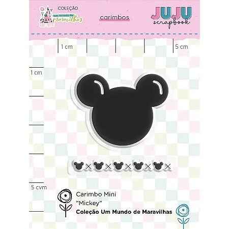 Coleção Um Mundo de Maravilhas - Carimbo Mini Mickey - Juju Scrapbook