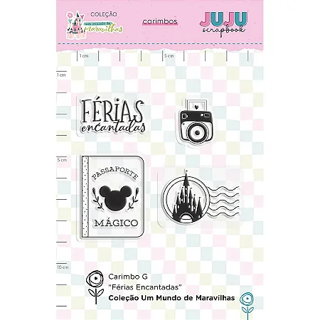 Coleção Um Mundo de Maravilhas - Carimbo G Ferias Encantadas - Juju Scrapbook