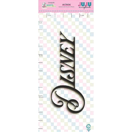 Coleção Um Mundo de Maravilhas - Aplique adesivado em relevo Preto - Disney - Juju Scrapbook