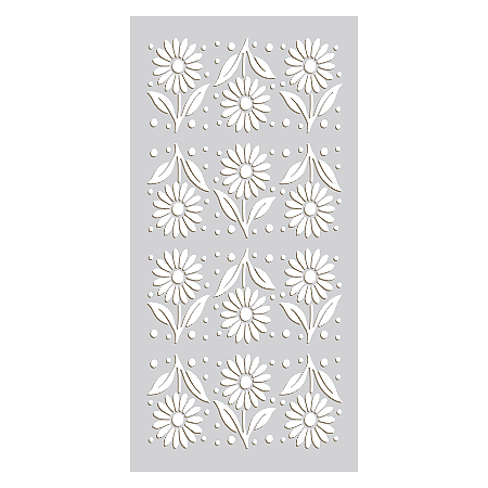 Colecao JARDIM DE PAPEL - Stencil MARGARIDAS - Carina Sartor