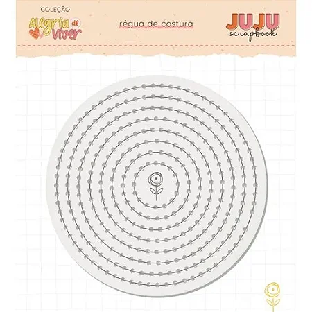Coleção Alegria de Viver - Régua de costura/bordado - CIRCULANDO - JUJU Scrapbook
