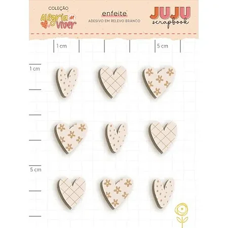 Coleção Alegria de Viver - Aplique em Chipboard Branco - XODOZINHO - JUJU Scrapbook