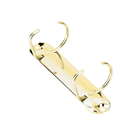Garra c/ 2 Argolas D 25mm (Base 123 x 20mm) - Dourado
