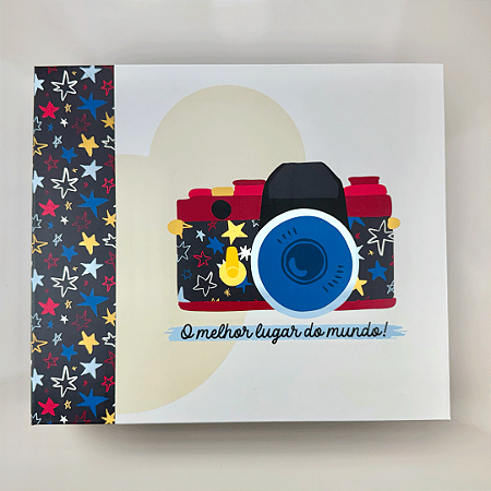 Coleção PARQUE DE DIVERSÕES - Álbum de Garra - Máquina Fotográfica - Lemon Scrapbook