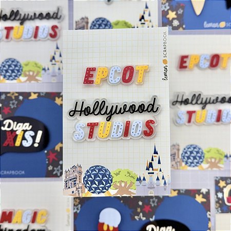 Coleção PARQUE DE DIVERSÕES 3 - EPCOT e HOLLYWOOD - Lemon Scrapbook
