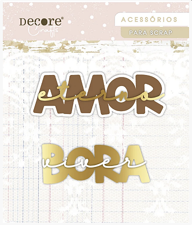 Coleção Doce Maria 2 - Aplique em Acrílico - AMOR ETERNO - Decore Crafts