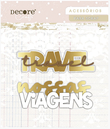 Coleção Doce Maria 2 - Aplique em Acrílico - TRAVEL - Decore Crafts