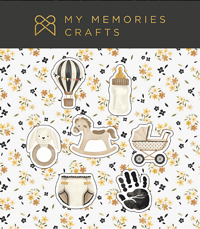 Coleção Minha Preciosidade - Aplique em Acrílico - Elementos da coleção - My Memories Crafts - MPR-13
