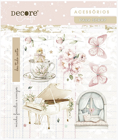 Coleção Doce Maria - Adesivo DTF PIANO - Decore Crafts