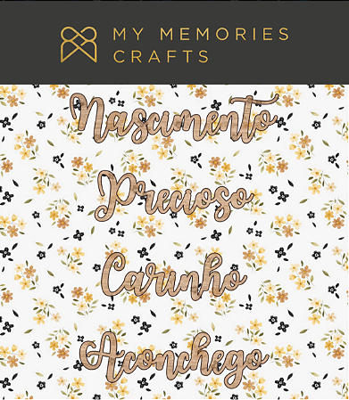 Coleção Minha Preciosidade - Kit de Títulos em madeira - My Memories Crafts - MPR-16