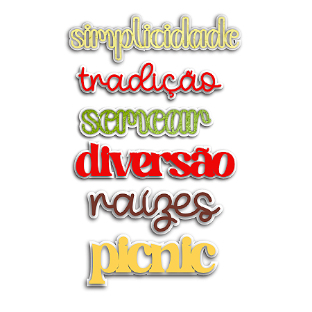 Coleção ENCANTOS DO CAMPO - Aplique em Acrílico - TÍTULOS - ENC12 - Carina Sartor