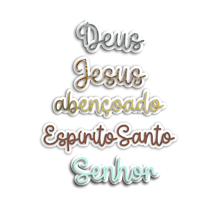 Coleção RECORTES BIBLICOS - Aplique em Acrilico - TÍTULOS - (5pçs) BIB05 - Carina Sartor