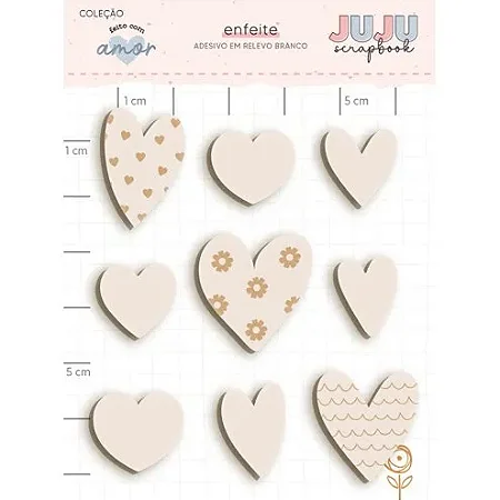 Coleção Feito com Amor - Adesivo em Chipboard Branco - AFEIÇÃO - Juju Scrapbook