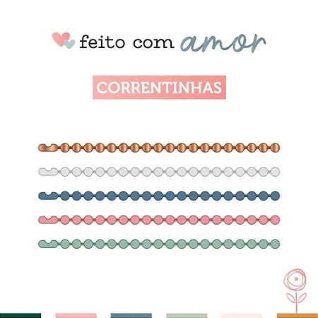 Colecao Feito com Amor - Correntinhas - Juju Scrapbook