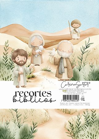 Coleção RECORTES BIBLICOS - Bloco A5 - BIB01 - Carina Sartor