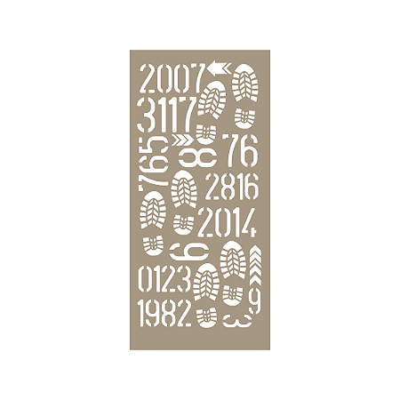 Coleção BOREAL - Stencil PEGADAS (1PÇ) BOR26 - Carina Sartor