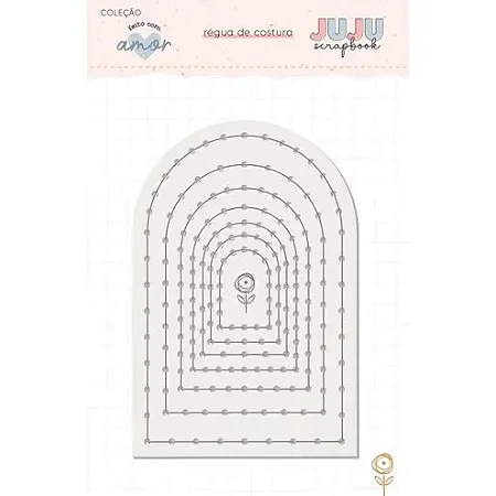 Coleção Feito com Amor - Régua de costura/bordado - DESTINO - Juju Scrapbook