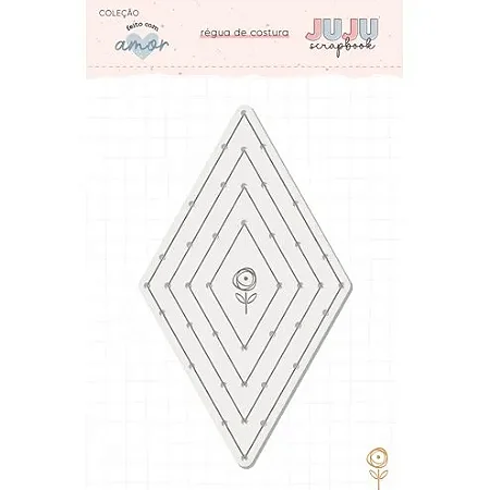 Coleção Feito com Amor - Régua de costura/bordado - CRISTAL - Juju Scrapbook