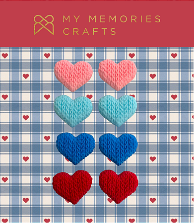 Coleção Meus Laços - Kit de Corações - MMCMLA-11 - My Memories Crafts
