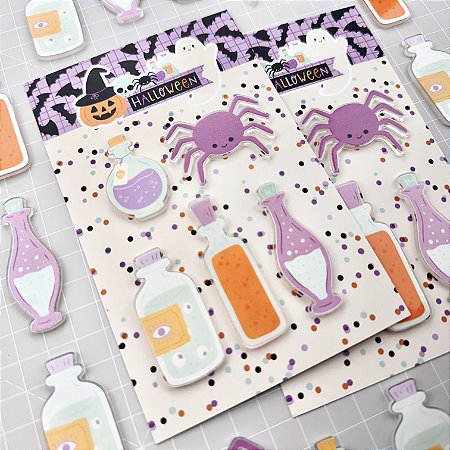 Coleção  HALLOWEEN - Acrílico Poções - Lemon Scrapbook