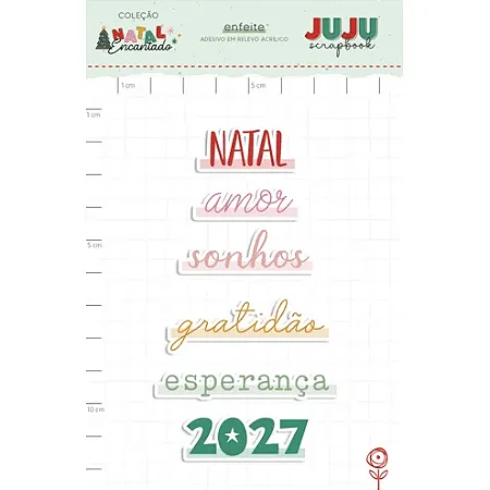 Coleção Natal Encantado - adesivo em relevo acrílico - NATAL - Juju Scrapbook