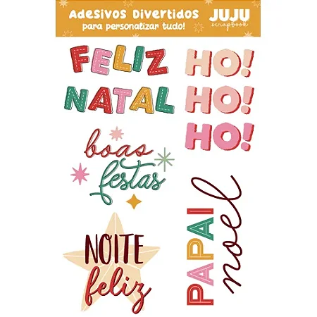 Coleção Natal Encantado - Adesivo DTF UV - Noite Feliz - Juju Scrapbook
