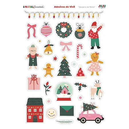 Natal Encantado - Adesivo em Vinil - Véspera de Natal - Juju Scrapbook