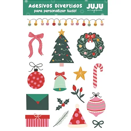 Coleção Natal Encantado - Adesivo DTF UV - SINO - Juju Scrapbook