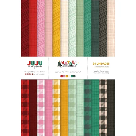 Coleção Natal Encantado - Bloco A5 - Juju Scrapbook