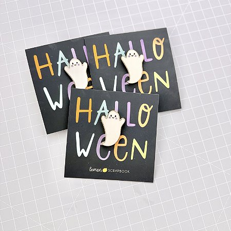 Coleção HALLOWEEN - Pin Fantasma - Lemon Scrapbook