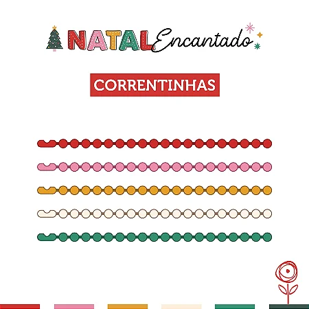 Coleção Natal Encantado - CORRENTINHAS - Juju Scrapbook