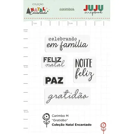 Coleção Natal Encantado - Carimbo M - GRATIDÃO - Juju Scrapbook