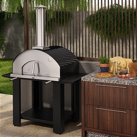 Forno De Pizza a Lenha Garden Napoli 810EX - Grande Preto